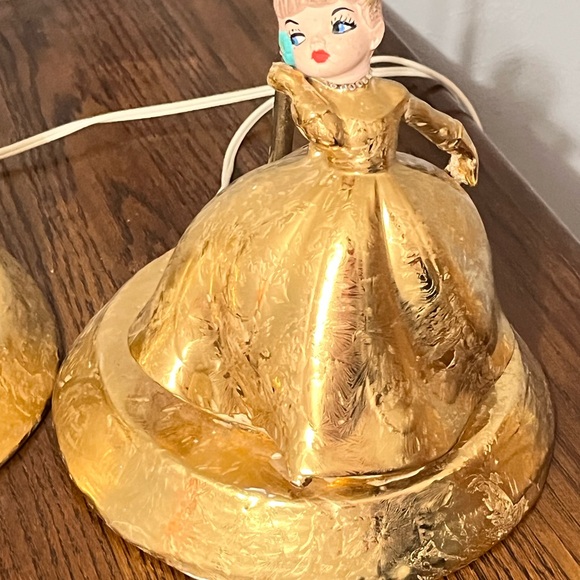 Vtg 1960’s Jamar Mallory Ceramic Mold  Lady Dancer Rare Set Bedroom Lamps - Picture 3 of 7